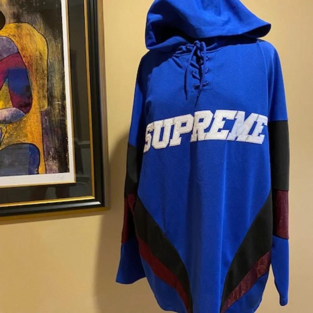SUPREME Hoodie Hockey Jersey - Royal - XL - Picture 2 of 11